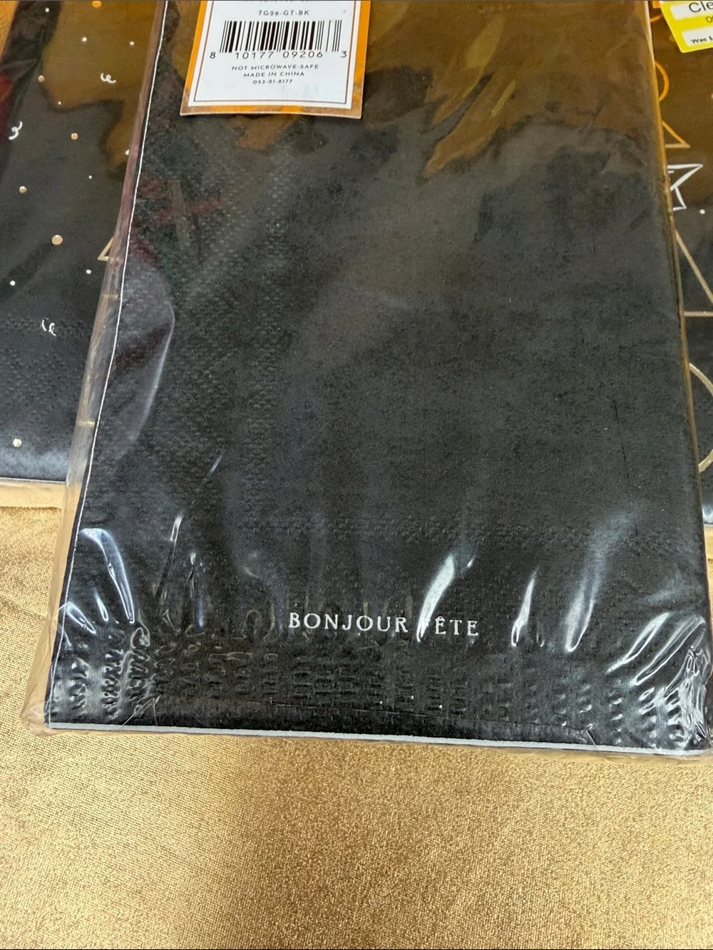 Graduation 'GRAD' Black & Gold Guest Napkins - Pack of 3 all new 90 count towels